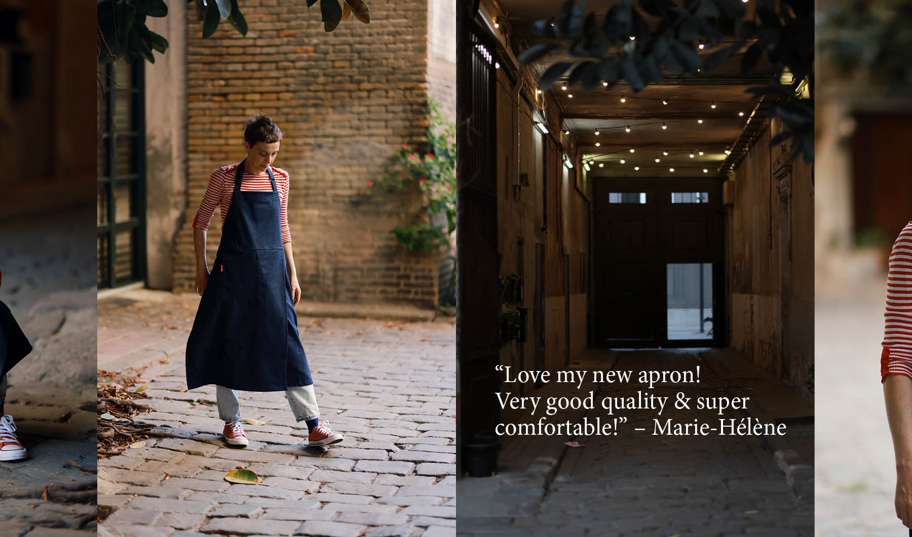 Mudthing  Delantal en tela tejana, diseño original