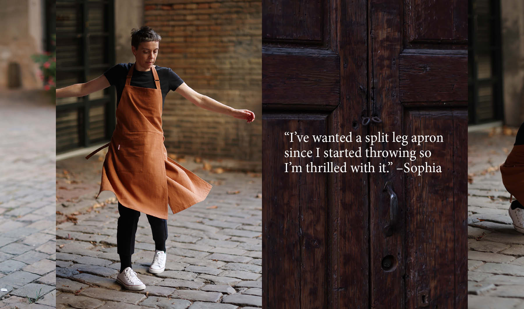 Mudthing  Delantal de lino, diseño ligero